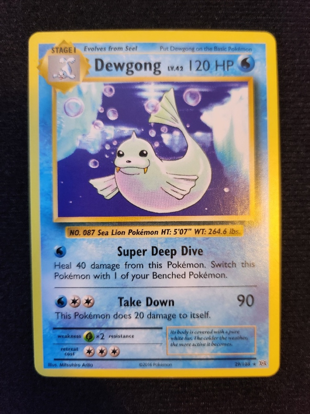 Dewgong (029/108) - Pokémon Trading Card Game - XY Evolutions (2016)